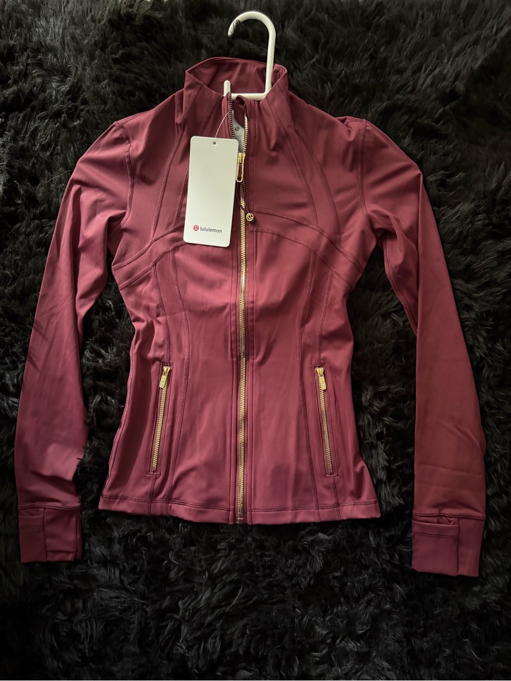 lululemon athletica Burgundy Zip Jacket and Leggings Set - Picture 2 of 3